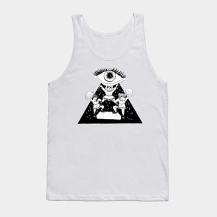 Entertaintment Media as an Illuminati Conspiracy Tank Top